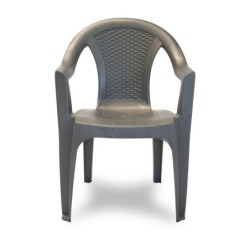 Sedia da Giardino in plastica impilabile, set 6 pezzi