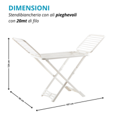 Stendibiancheria in plastica resistente Pegaso
