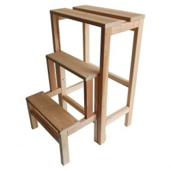 Scaletta ribaltabile 3 gradini in legno Giulietta