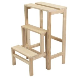 Scaletta ribaltabile 3 gradini in legno Giulietta