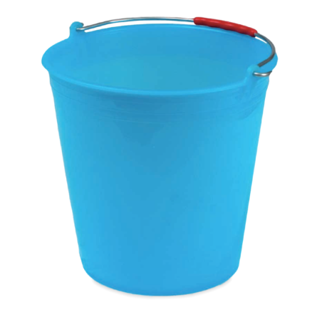 Secchio in plastica con manico in ferro 6lt 9lt 12lt 15lt 18lt