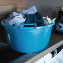 Bacinella bucato ovale plastica con manici varie misure