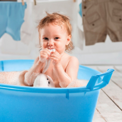 Bacinella bucato ovale plastica con manici varie misure