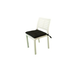 Cuscini copri sedie con i lacci, Set 4 pz imbottiti, cucina, giardino 40 x 40 x 3,5h cm, Tomaino