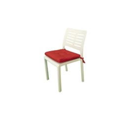 Cuscini copri sedie con i lacci, Set 4 pz imbottiti, cucina, giardino 40 x 40 x 3,5h cm, Tomaino