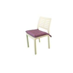 Cuscini copri sedie con i lacci, Set 4 pz imbottiti, cucina, giardino 40 x 40 x 3,5h cm, Tomaino