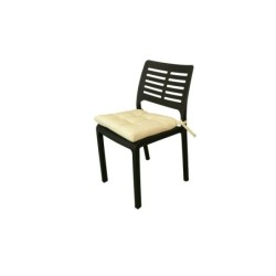 Cuscini copri sedie con i lacci, Set 4 pz imbottiti, cucina, giardino 40 x 40 x 3,5h cm, Tomaino