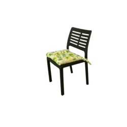 Cuscini copri sedie con i lacci, Set 4 pz imbottiti, cucina, giardino 40 x 40 x 3,5h cm, Tomaino