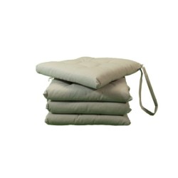 Cuscini copri sedie con i lacci, Set 4 pz imbottiti, cucina, giardino 40 x 40 x 3,5h cm, Tomaino