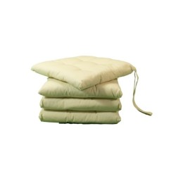 Cuscini copri sedie con i lacci, Set 4 pz imbottiti, cucina, giardino 40 x 40 x 3,5h cm, Tomaino