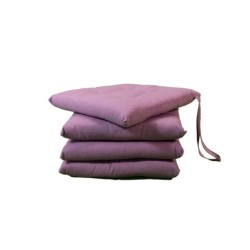 Cuscini copri sedie con i lacci, Set 4 pz imbottiti, cucina, giardino 40 x 40 x 3,5h cm, Tomaino