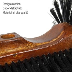 Scopa testa di lupo in setola di cinghiale