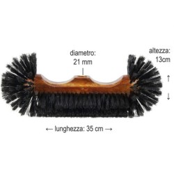 Scopa testa di lupo in setola di cinghiale