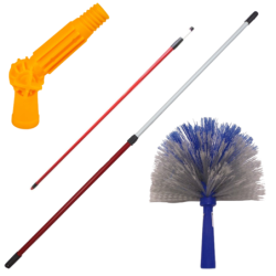 Scopa leva ragnatela a palla, con snodo