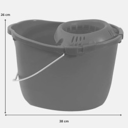 Secchio lavapavimenti con strizzatore 16 lt