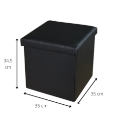 Pouf contenitore quadrato ecopelle