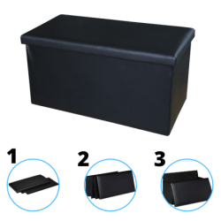 Pouf contenitore rettangolare ecopelle