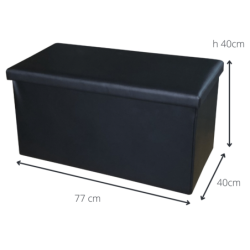 Pouf contenitore rettangolare ecopelle