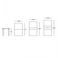 Tavolo da giardino allungabile per esterno, Per3 Scab Design