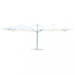OMBRELLONE DOPPIO 3 X 3 ARCHIMEDE BIANCO TELO BIANCO