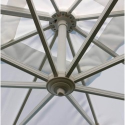 OMBRELLONE DOPPIO 3 X 3 ARCHIMEDE BIANCO TELO BIANCO