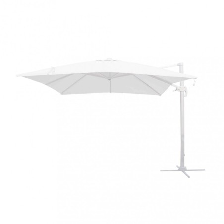 OMBRELLONE CON LED 3 X 3 PITAGORA BIANCO TELO BIANCO