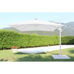 OMBRELLONE CON LED 3 X 3 PITAGORA BIANCO TELO BIANCO