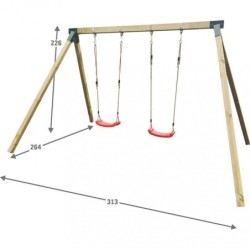 Altalena in legno 2 posti: il divertimento assicurato per i tuoi bambini