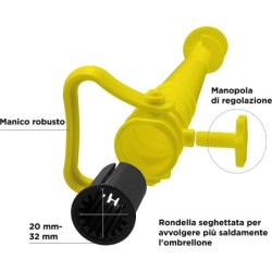 Picchetto ombrellone spiaggia in plastica resistente 40x5x5cm