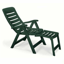 Sdraio da giardino in resina con prolunga, Quintilla,Scab