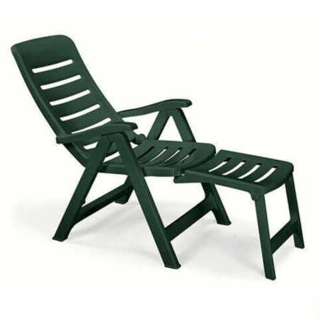 Sdraio da giardino in resina con prolunga, Quintilla,Scab