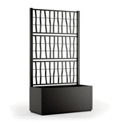 Fioriera con spalliera in plastica per esterno 80x36x140 h cm