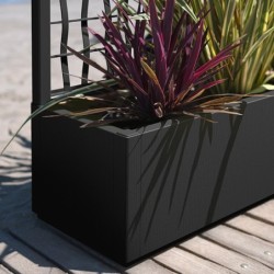 Fioriera con spalliera in plastica per esterno 80x36x140 h cm