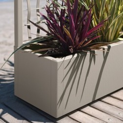 Fioriera con spalliera in plastica per esterno 80x36x140 h cm