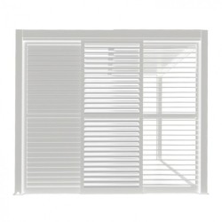 LATERALE SCORREVOLE CON LAMELLE PER LATO DA 3 M PERGOLA BIOCLIMATICA