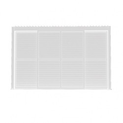 LATERALE SCORREVOLE CON LAMELLE PER LATO DA 4 M PERGOLA BIOCLIMATICA