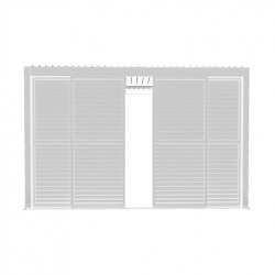 LATERALE SCORREVOLE CON LAMELLE PER LATO DA 4 M PERGOLA BIOCLIMATICA