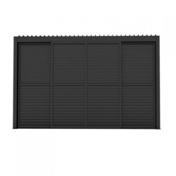 LATERALE SCORREVOLE CON LAMELLE PER LATO DA 4 M PERGOLA BIOCLIMATICA