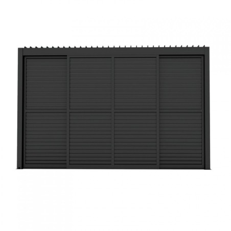 LATERALE SCORREVOLE CON LAMELLE PER LATO DA 4 M PERGOLA BIOCLIMATICA