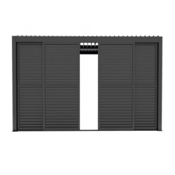 LATERALE SCORREVOLE CON LAMELLE PER LATO DA 4 M PERGOLA BIOCLIMATICA