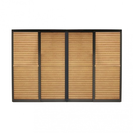 LATERALE SCORREVOLE CON LAMELLE PER LATO DA 4 M PERGOLA BIOCLIMATICA