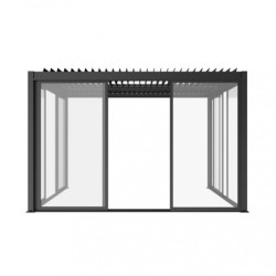 LATERALE SCORREVOLE CON VETRO PER LATO DA 4 M PERGOLA BIOCLIMATICA