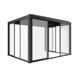 LATERALE SCORREVOLE CON VETRO PER LATO DA 4 M PERGOLA BIOCLIMATICA