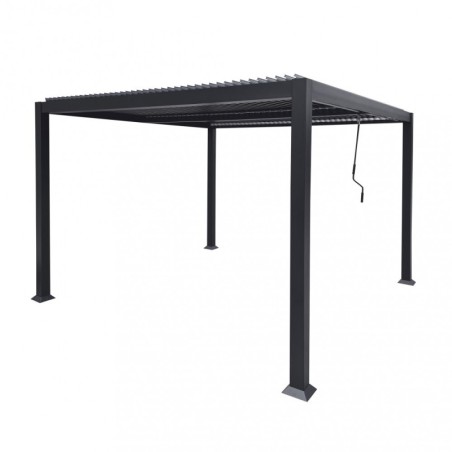 Pergola bioclimatica 3×3 ELLE per esterno in alluminio con lamelle
