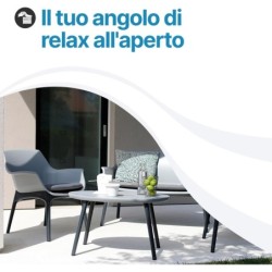 Salotto da giardino in plastica Luxor
