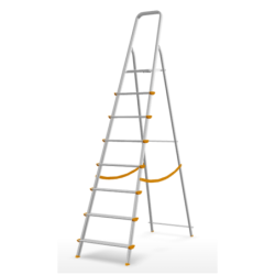SCALA IN ALLUMINIO 3 4 5 6 7 8 GRADINI SCALETTA LEGGERA PIEGHEVOLE DOMESTICA