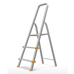 SCALA IN ALLUMINIO 3 4 5 6 7 8 GRADINI SCALETTA LEGGERA PIEGHEVOLE DOMESTICA