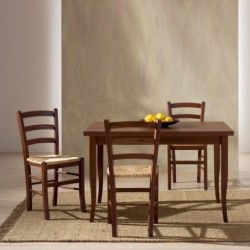 Sedia cucina in legno e paglia Venezia