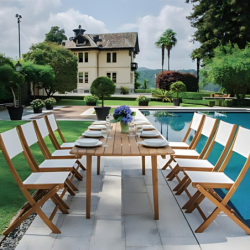 Tavolo da giardino allungabile in legno acacia – Donoratico RTL07