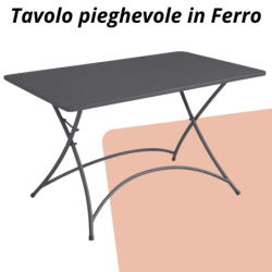 Tavolo pieghevole per esterno Orta in ferro FTF56